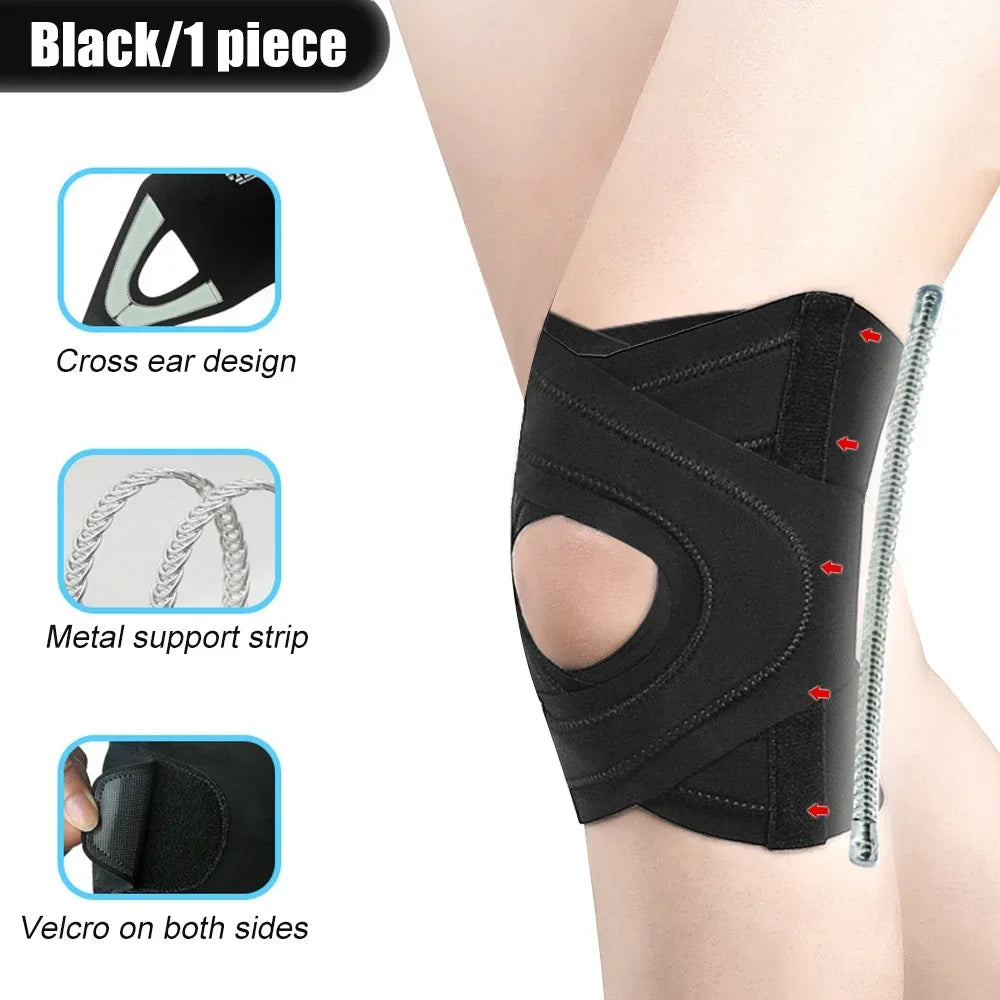 1Pcs Knee Brace with Side Stabilizers, Knee Support for Meniscus Tear Knee Pain ACL MCL Arthritis Injury Recovery Men & Women