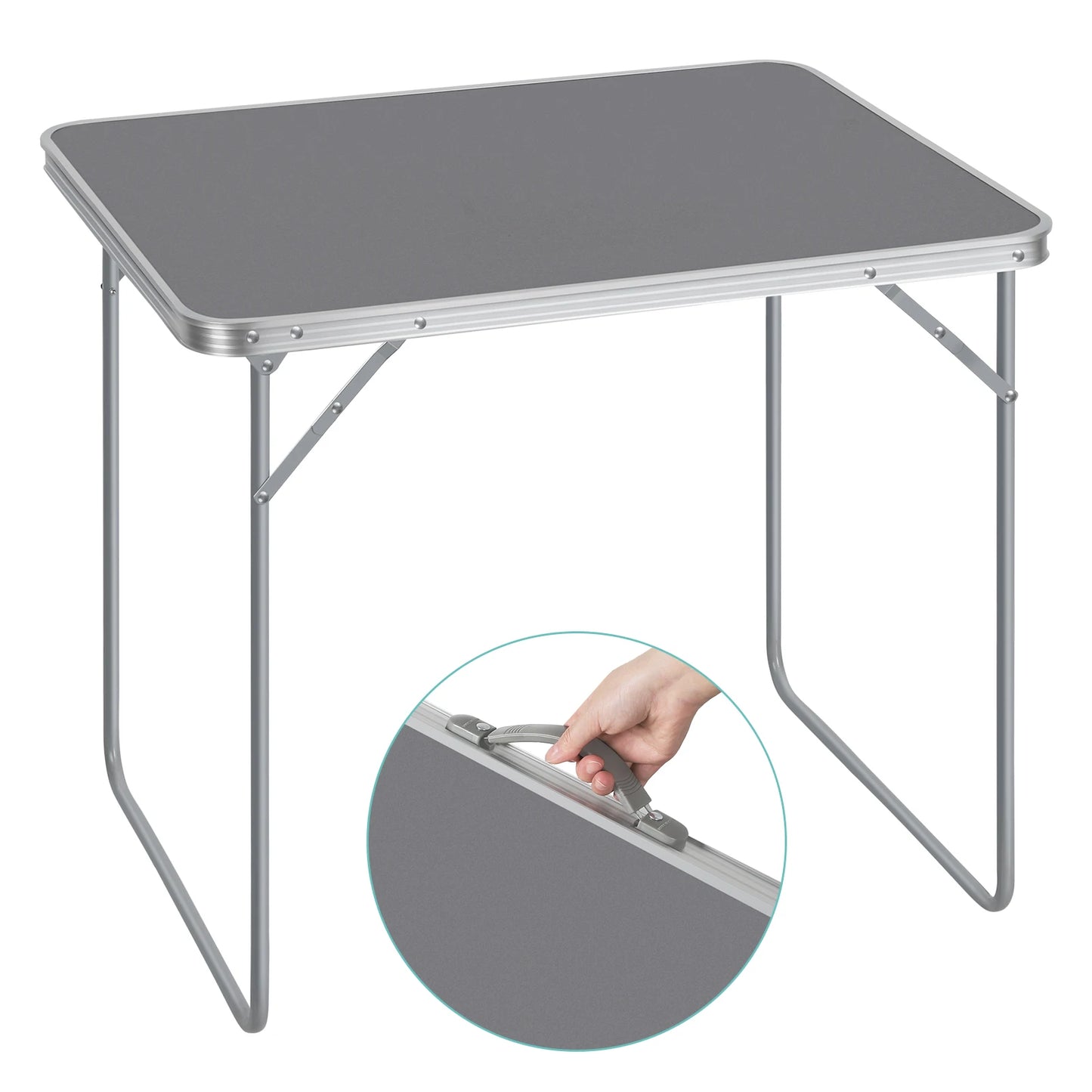 Portable Outdoor Folding Table w/Rectangular Design, Multi-Use Camping/Home/Learning Dining Table - Lightweight & Space-Saving