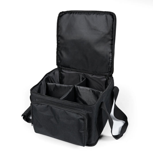 Fieryzeal Black 600D Waterproof Par Light Bag PVC 210D Lining Stage Lighting Bag for 20×14.5×14.5CM Par Lights