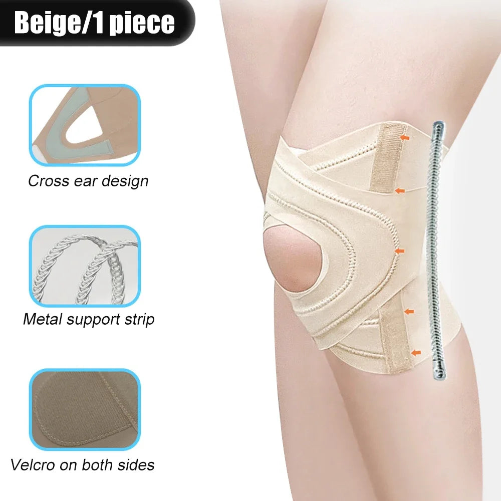 1Pcs Knee Brace with Side Stabilizers, Knee Support for Meniscus Tear Knee Pain ACL MCL Arthritis Injury Recovery Men & Women