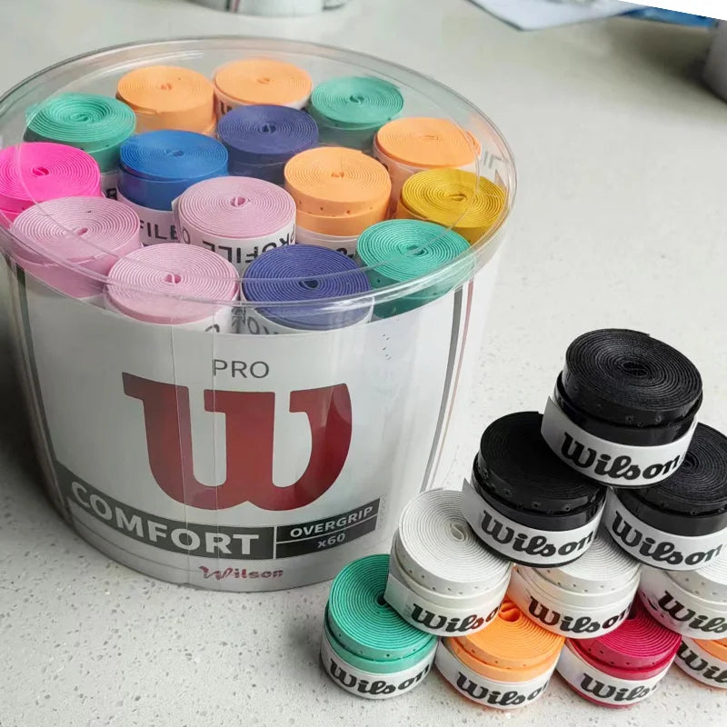 15/30pcs WILSON Original Overgrip Anti Slip Tennis Racket Sweatband Grips Padel Shock Absorption Grip Tape Training Accessories